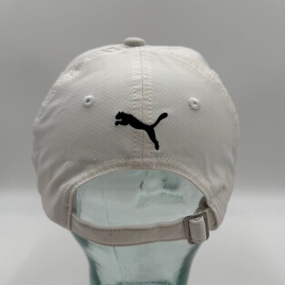Puma White Strapback Hat Womens One Size Adjustable Cap Logo on Back Outdoors - Picture 3 of 10